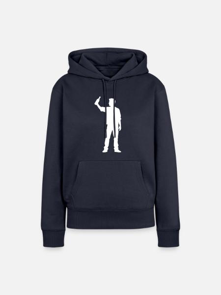 Trinken Silhouette - Frauen Premium Bio Hoodie - Navy