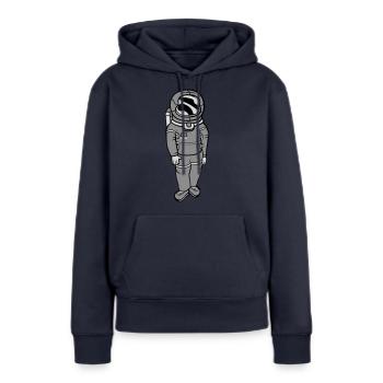 Schwereloser Astronaut Weltall - Frauen Premium Bio Hoodie - Navy - Vorne - Julia (174cm)