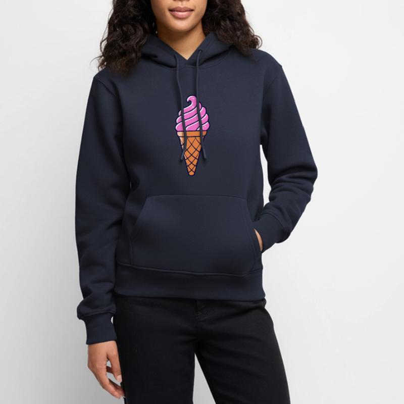 SOFTEIS EISCREME EISBECHER WAFFELEIS GESCHENKIDEE Frauen Premium Bio Hoodie