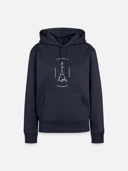 Schachfigur Lady - Frauen Premium Bio Hoodie - Navy