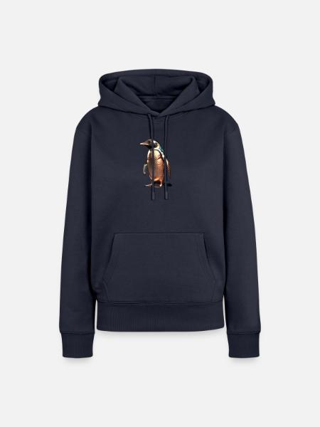 The Bronze Penguin - Frauen Premium Bio Hoodie - Navy