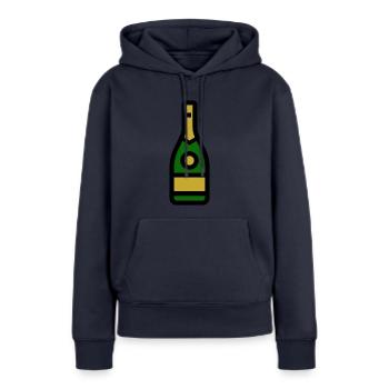 Champangnerglas, Sekt, Sektglas - Frauen Premium Bio Hoodie - Navy - Vorne - Julia (174cm)