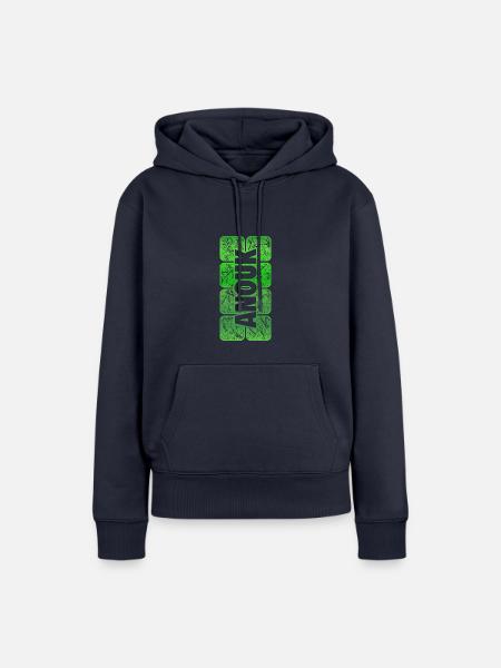 Vorname Anouk - Frauen Premium Bio Hoodie - Navy