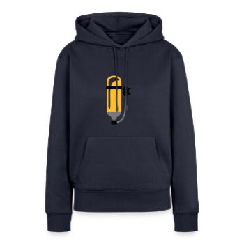 Volunteer Fire Department - Cadeau de protection respiratoire - Sweat à capuche Premium bio Femme - bleu marine - Devant - Julia (174cm)