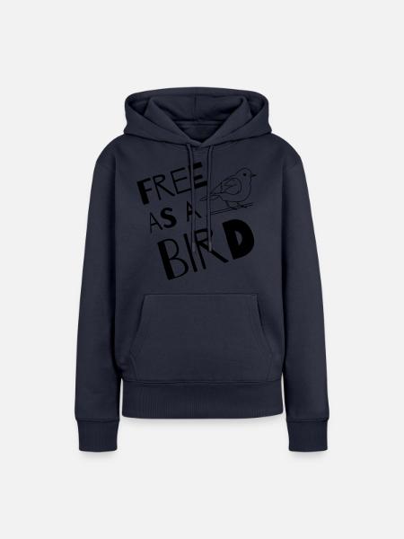 Free as a Bird - Frauen Premium Bio Hoodie - Navy
