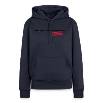Satzzeichen retten Ehen! - Frauen Premium Bio Hoodie - Navy - Vorne - Julia (174cm)