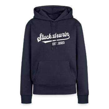 Stuckateurin 2023 Ausbildung Abschluss Azubi Lehre - Frauen Premium Bio Hoodie - Navy - Vorne - Julia (174cm)