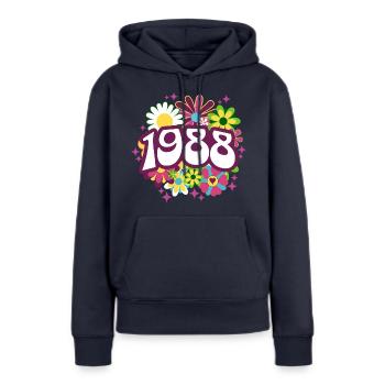 Birthday Party Woman 1988 35 years anniversary - Women’s Premium Organic Hoodie - navy - Front - Julia (174cm)