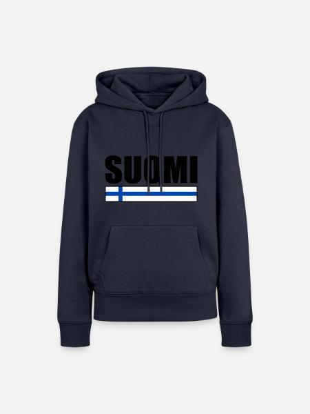 Finnland - Frauen Premium Bio Hoodie - Navy