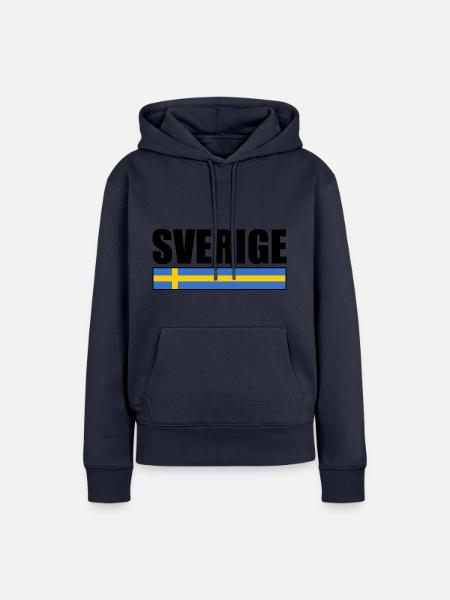 sverige - Frauen Premium Bio Hoodie - Navy