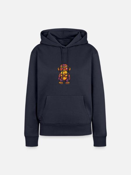 Gorilla Halloween Tier - Frauen Premium Bio Hoodie - Navy