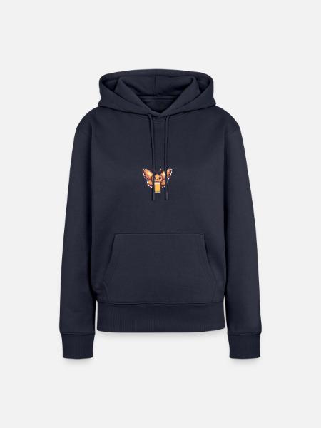 Schmetterling Bier Pixel - Frauen Premium Bio Hoodie - Navy