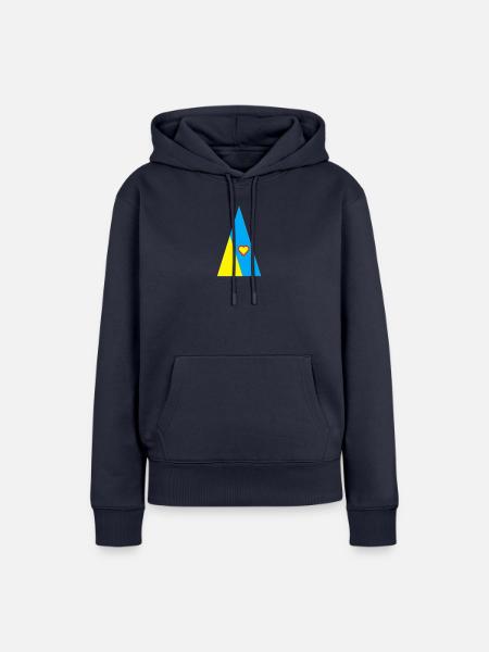 LoveUkraine - Frauen Premium Bio Hoodie - Navy