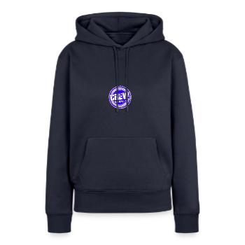 Membre d’équipage - Sweat à capuche Premium bio Femme - bleu marine - Devant - Julia (174cm)