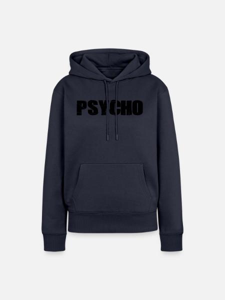 PSYCHO - Frauen Premium Bio Hoodie - Navy