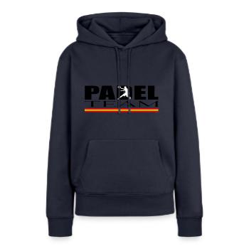 Padel Mannschaft - Frauen Premium Bio Hoodie - Navy - Vorne - Julia (174cm)