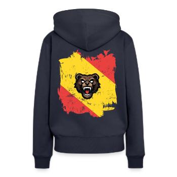 Bern Wappen - Für Berner und alle, die Bern lieben - Frauen Premium Bio Hoodie - Navy - Hinten - Julia (174cm)