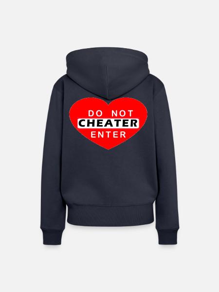 BETRÜGER NICHT EINGEBEN - Frauen Premium Bio Hoodie - Navy