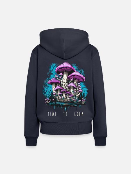 Pilze time to grow - Frauen Premium Bio Hoodie - Navy