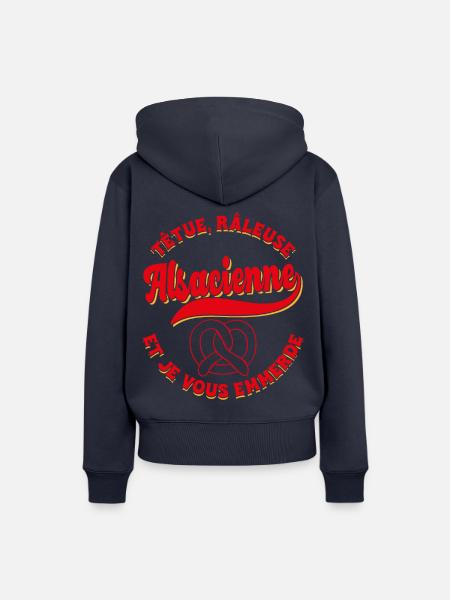 Elsässischer Sturer Nörgler - Frauen Premium Bio Hoodie - Navy