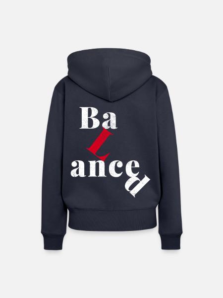 Eine Frage der Balance. - Frauen Premium Bio Hoodie - Navy