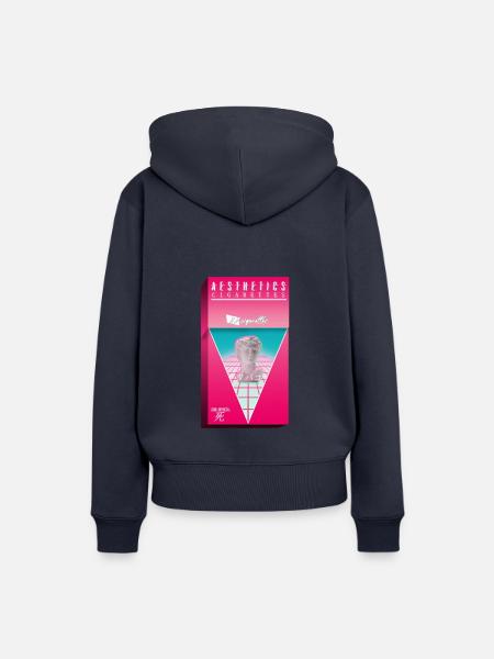 ÄSTHETIK ZIGARETTEN - Frauen Premium Bio Hoodie - Navy