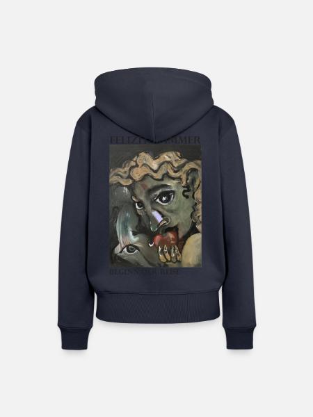 beginn der reise - Frauen Premium Bio Hoodie - Navy