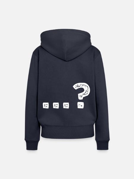 Frage Fragezeichen Interpretation ...? - Frauen Premium Bio Hoodie - Navy