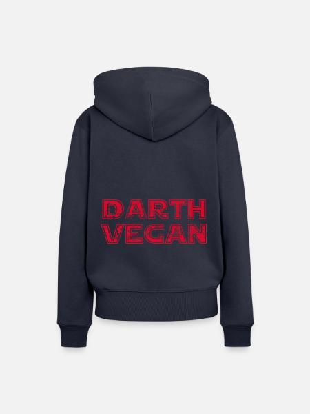 Darth Vegan Geschenk - Frauen Premium Bio Hoodie - Navy