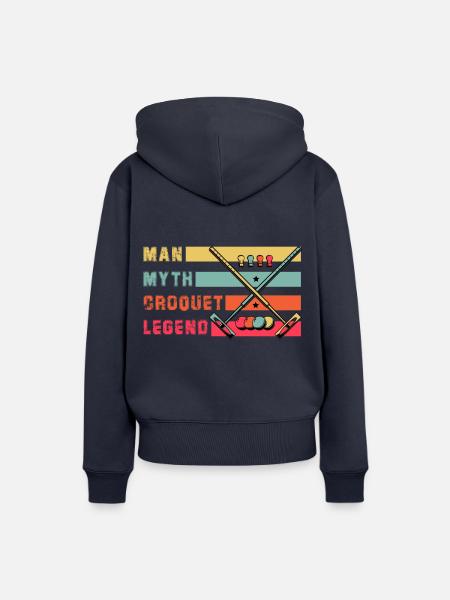 Man Myth Croquet Legend - Frauen Premium Bio Hoodie - Navy