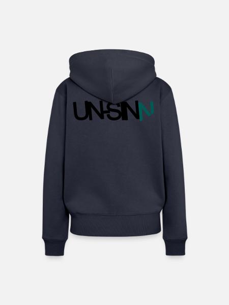 UN-SINN - Frauen Premium Bio Hoodie - Navy
