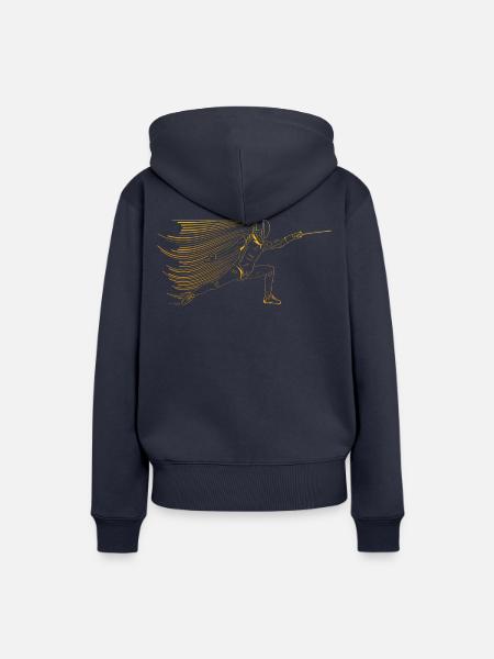Fechten - Frauen Premium Bio Hoodie - Navy