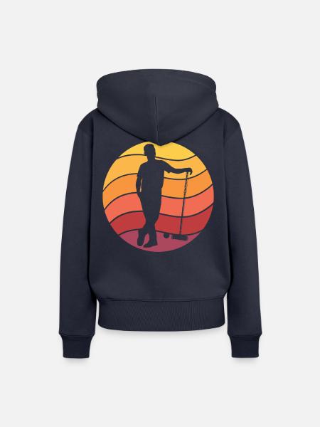 Krocket Retro - Frauen Premium Bio Hoodie - Navy