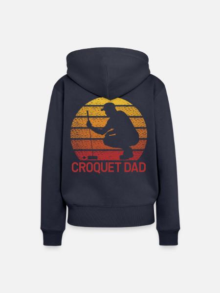 Croquet Dad - Frauen Premium Bio Hoodie - Navy
