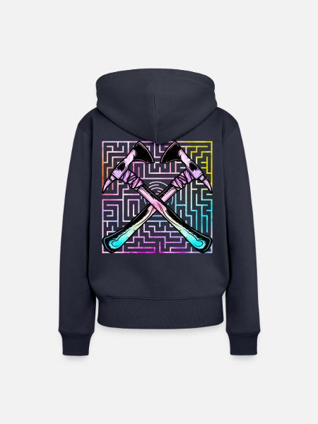 Axtwerfen - Frauen Premium Bio Hoodie - Navy