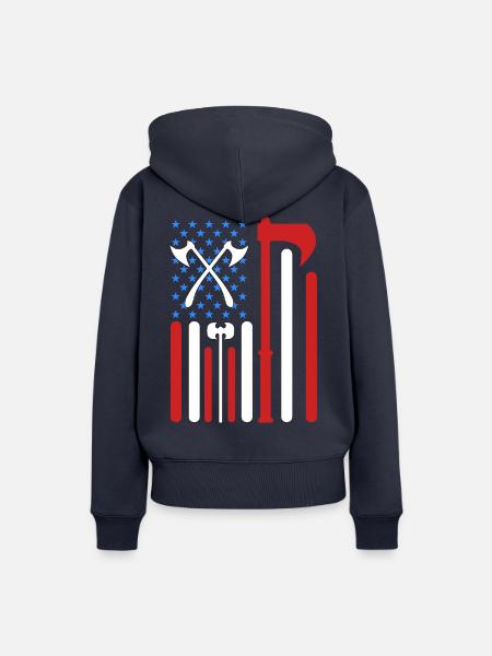Axtwerfen - Frauen Premium Bio Hoodie - Navy