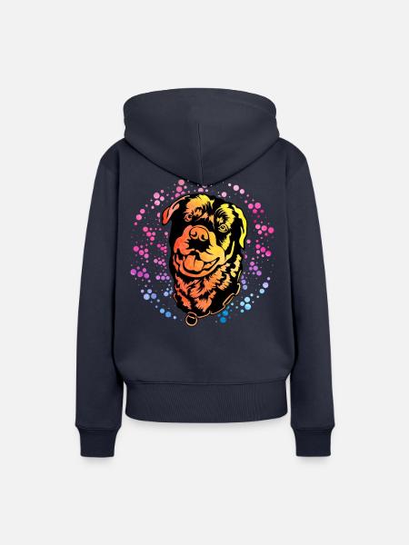 Rottweiler Retro - Frauen Premium Bio Hoodie - Navy