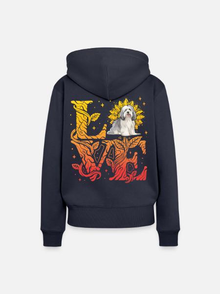 Havaneser Hund Love - Frauen Premium Bio Hoodie - Navy