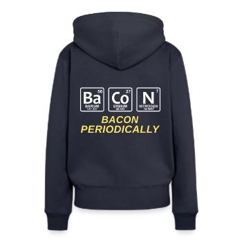 Speck regelmäßig - Frauen Premium Bio Hoodie - Navy - Hinten - Julia (174cm)