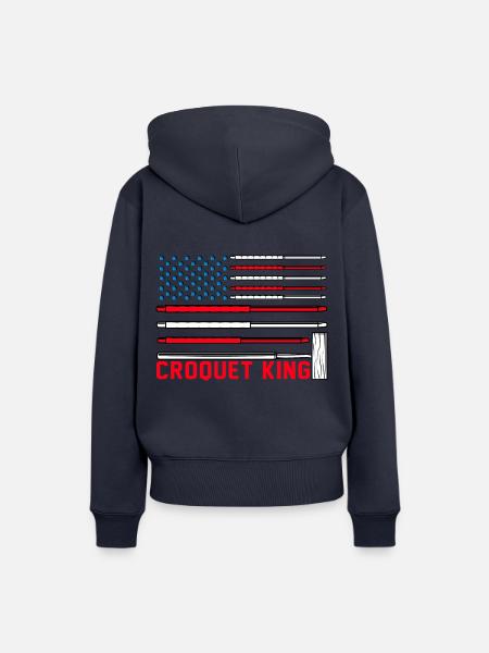 Croquet King - Frauen Premium Bio Hoodie - Navy