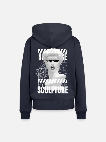 Statue - Frauen Premium Bio Hoodie - Navy