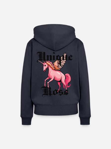 Unique Rose - Frauen Premium Bio Hoodie - Navy
