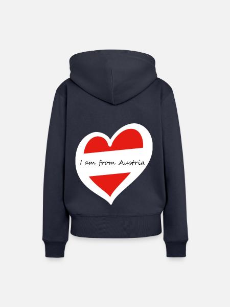 I am from Austria. - Frauen Premium Bio Hoodie - Navy