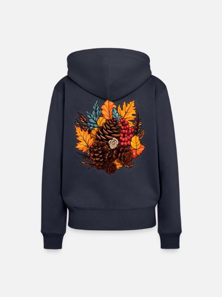 Bunte Herbst Mischung - Frauen Premium Bio Hoodie - Navy