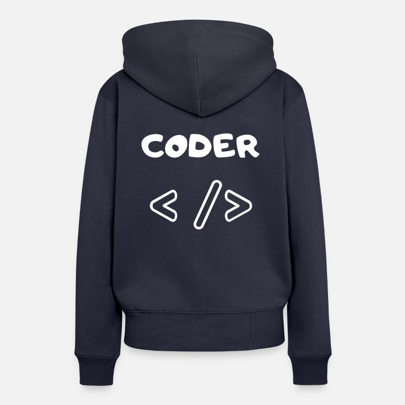 CODER WEB DEVELOPER - Women’s Premium Organic Hoodie - navy