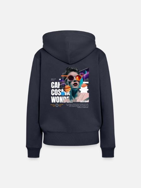 Candy Cosmic Wonder - Stellar Style - Frauen Premium Bio Hoodie - Navy