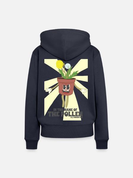 Super Pollen Blume - Frauen Premium Bio Hoodie - Navy