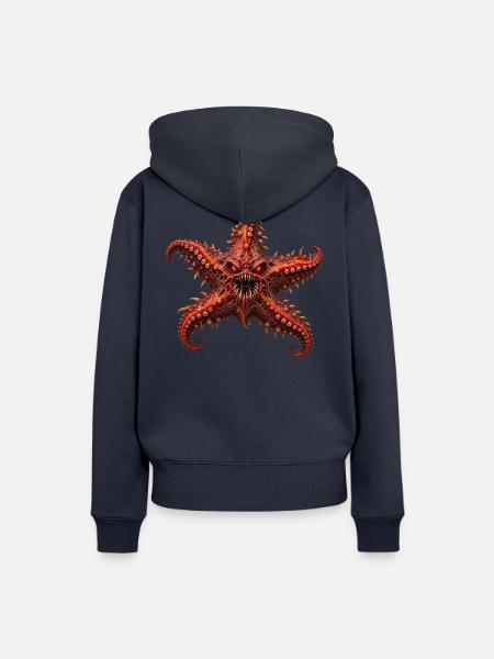 Unheimlicher Albtraum-Seestern - Frauen Premium Bio Hoodie - Navy