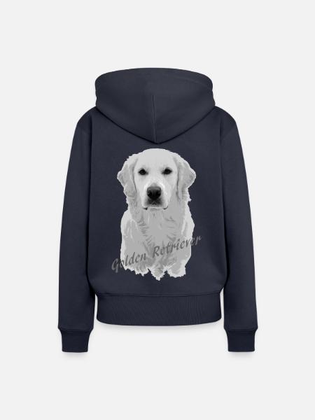 Golden Retriever - Frauen Premium Bio Hoodie - Navy