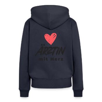 Ärztin mit Herz Patienten Krankenschwester Danke - Frauen Premium Bio Hoodie - Navy - Hinten - Julia (174cm)